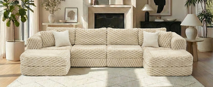 6 Seat Coffee Sectional Sofa - American Design