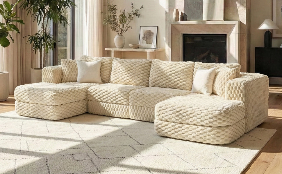 6 Seat Coffee Sectional Sofa - American Design
