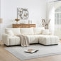 [VIDEO] 110" Modular Sectional Sofa, L Shape with Extra-large Seat, Pull-line Design, Movable Ottoman, High Density Foam, Free Combination, Sturdy Metal&Wood Frame, Boucle Fabric, 3 Colors