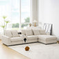 [VIDEO]112*64'' Corduroy Sectional Sofa with Bluetooth Speakers,L-Shaped Couch with Console,USB Charger,Cup Holders,Storage,Ottoman,Deep and Wide Seat Cloud Sofa for Living Room&Apartment,2 Colors