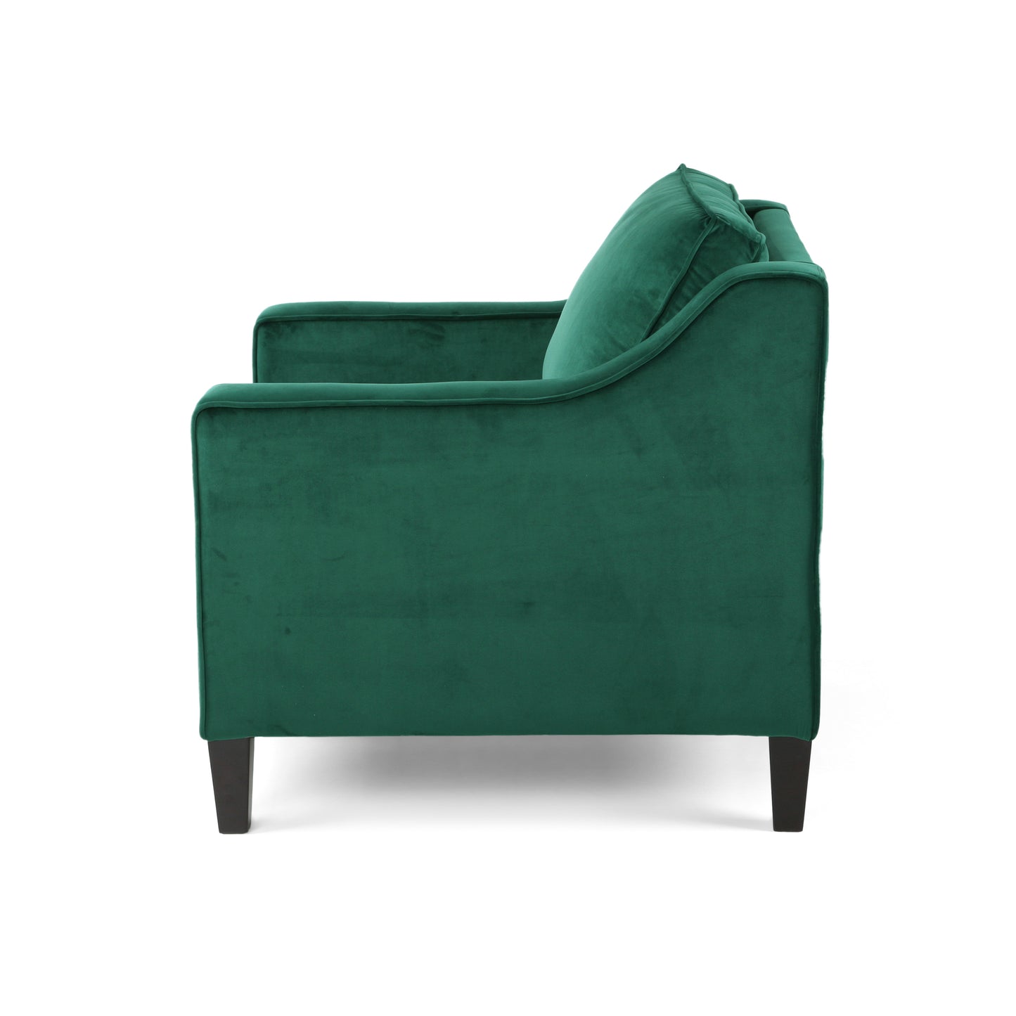 Green Velvet Club Chair - 30.75" W x 33.5" D for Living Room