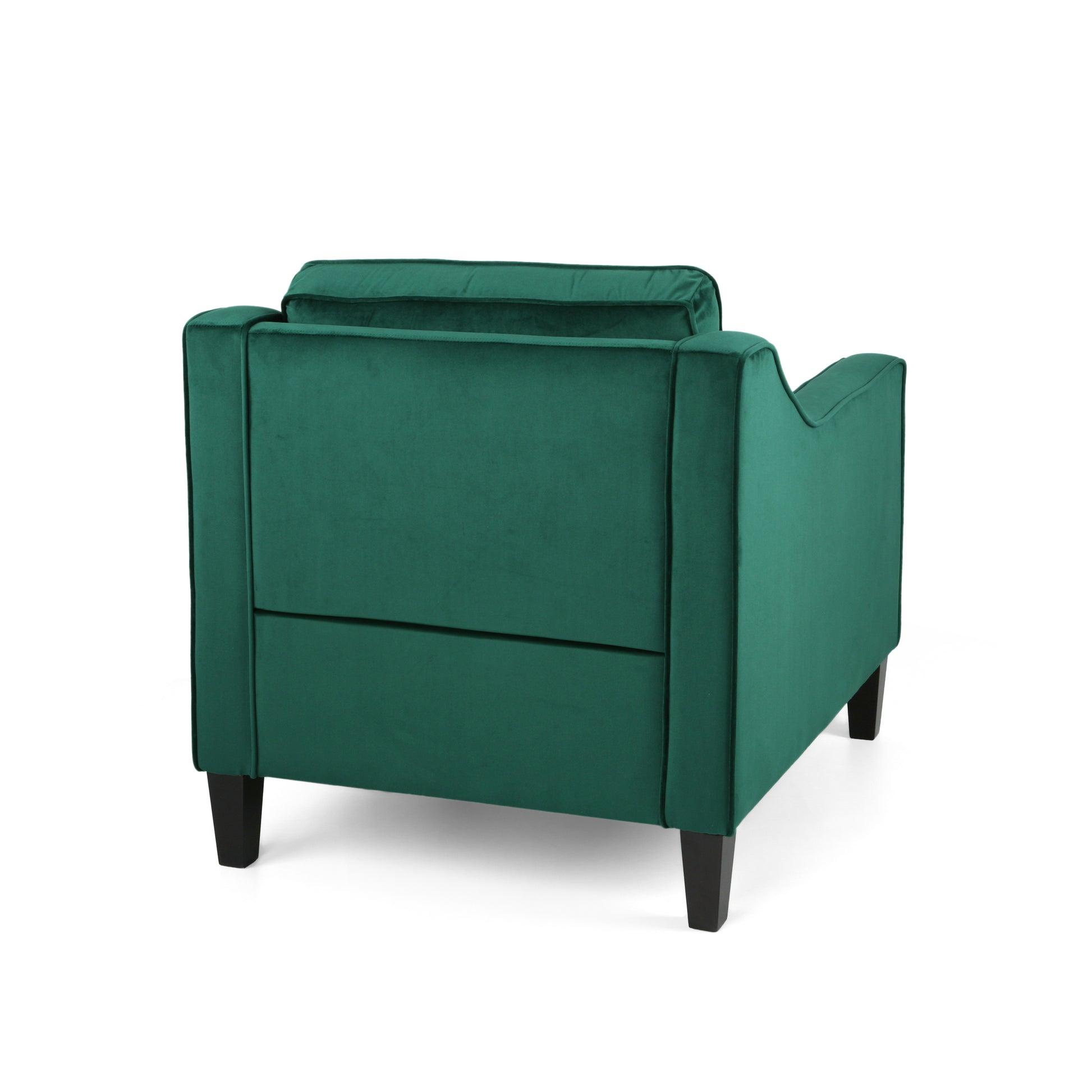 Green Velvet Club Chair - 30.75" W x 33.5" D for Living Room