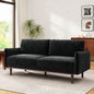 Modern Style Loveseat Sofa 75.75" Sofa Couch 2-seater Sofa with Spacious Seating Area for Living Room, Black