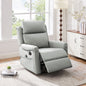 Modern Manual Recliner Swivel Rocking Recliner Massage Recliner Chair with 8-Point Massage with Heating and Storage Pocket for Living Room and Home Theater, Grey