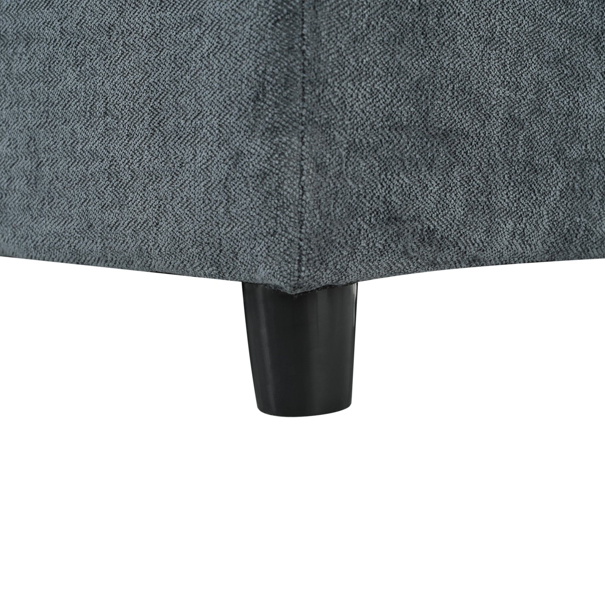 Dark Gray Modular Sectional Sofa - 5 Seat Comfort & Storage