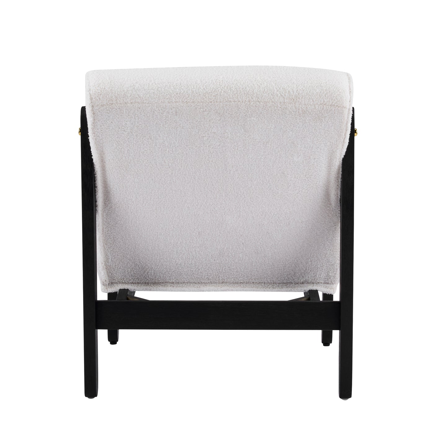 White Black Accent Chair - Plush Polyester Seating