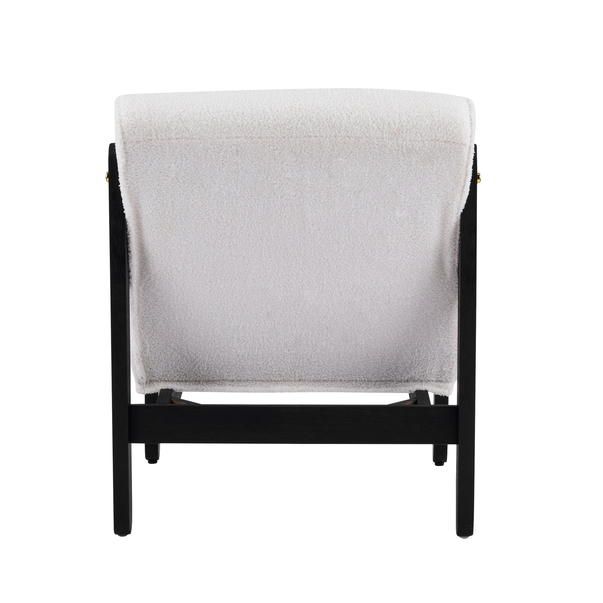 White Black Accent Chair - Plush Polyester Seating