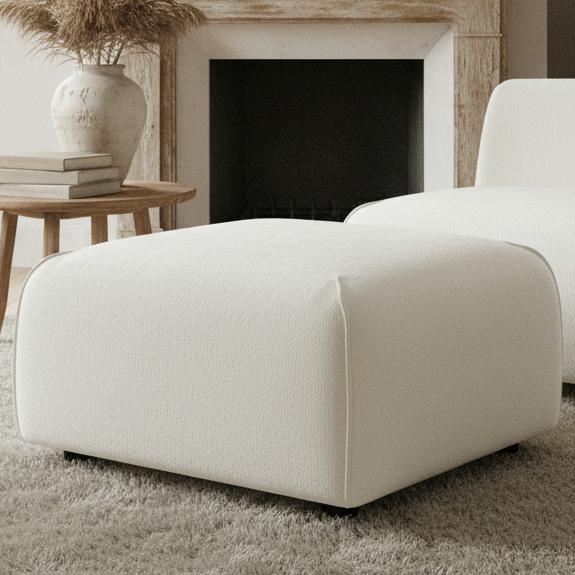 Plush Square Ottoman – Multi-Functional Extra Seating for Living Room & Home