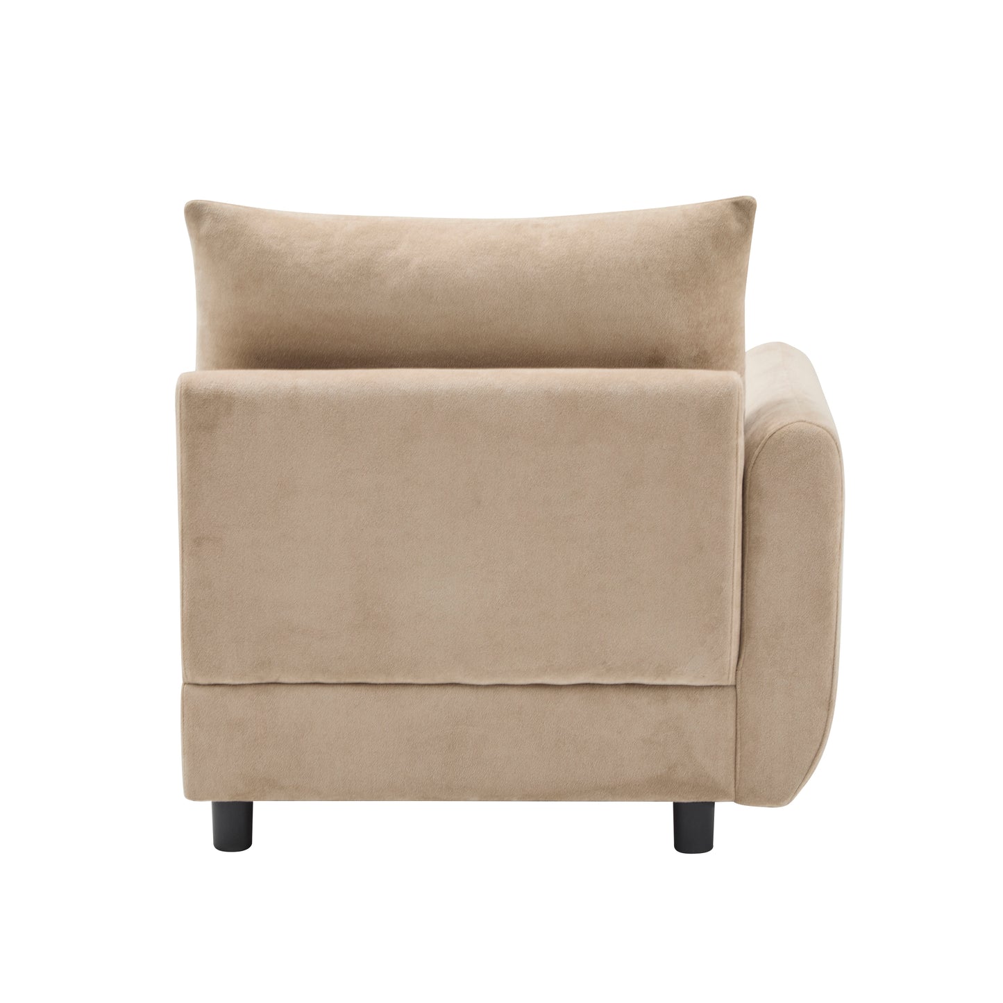 Camel Eucalyptus 2 Seat Sectional Sofa - 69 Inch