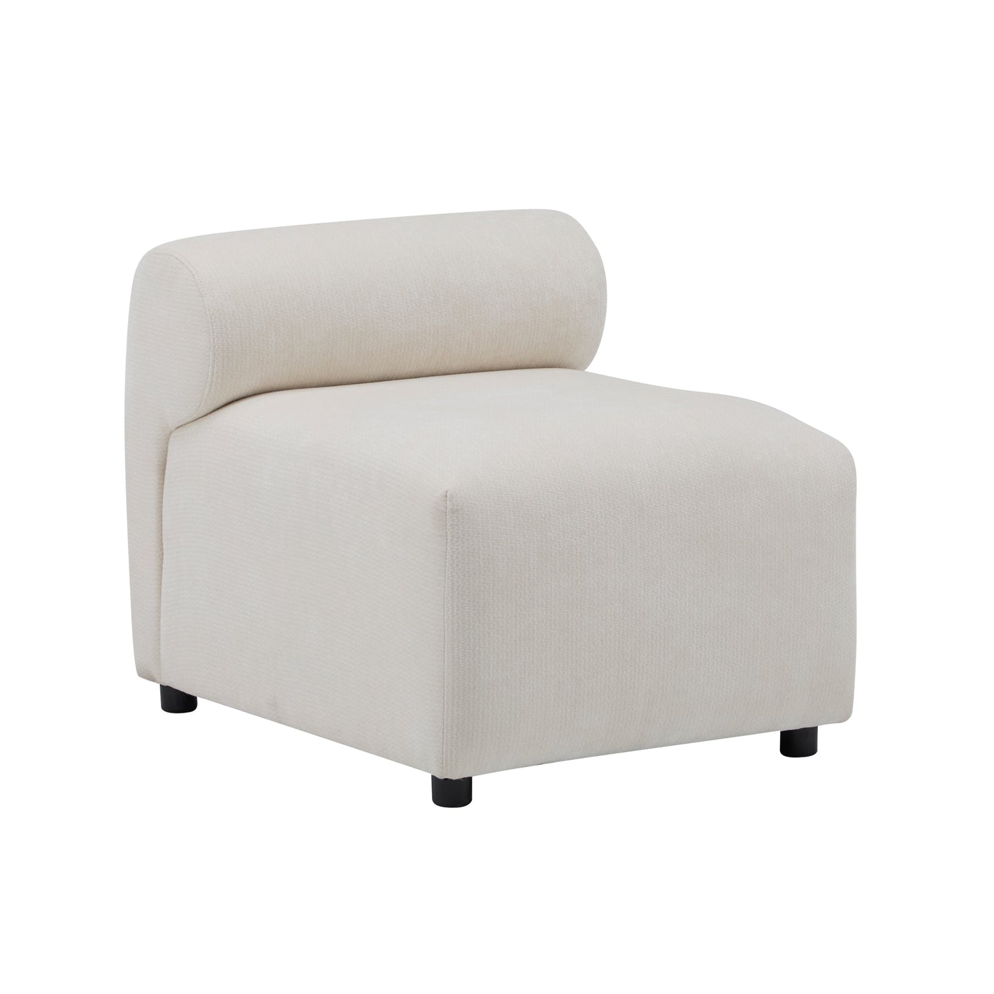 Evelyn 83 in. Beige Fabric L-Shaped Sectional Sofa - 4 Piece for Living Room