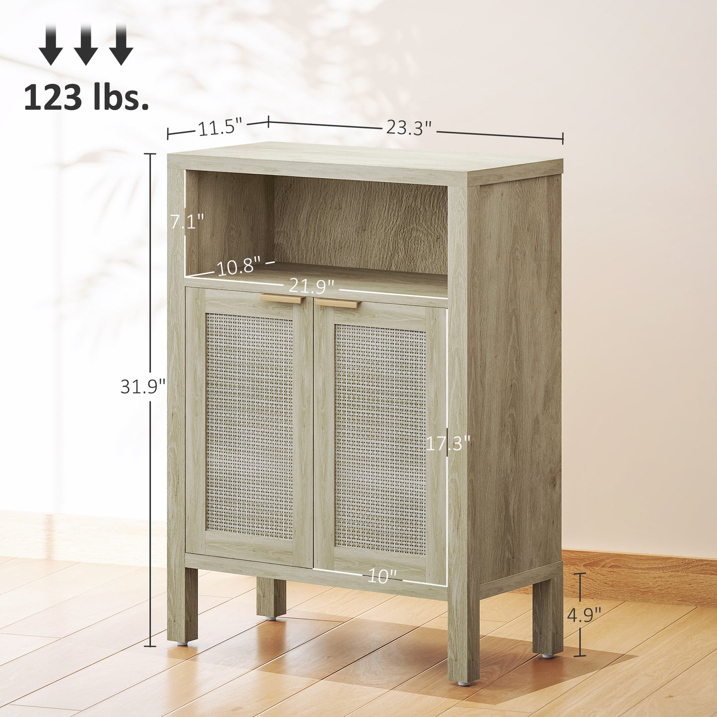 Nordic Style Coffee Bar Cabinet Buffet Storage