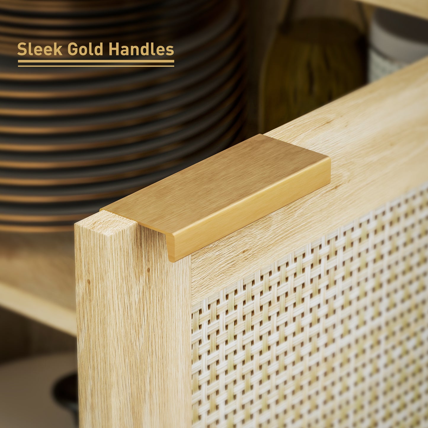 Nordic Style Coffee Bar Cabinet Buffet Storage