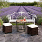 Beige Ottoman Cubes Set of 2,Outdoor Ottoman