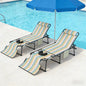 Sun Lounge Chair,2 Piece Folding Chaise,Portable Reclining Chair
