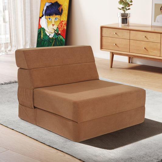 Folding Sofa Bed Convertible Modern Sleeper Couch, Adjustable Inclined Backrest for Living Room Bedroom