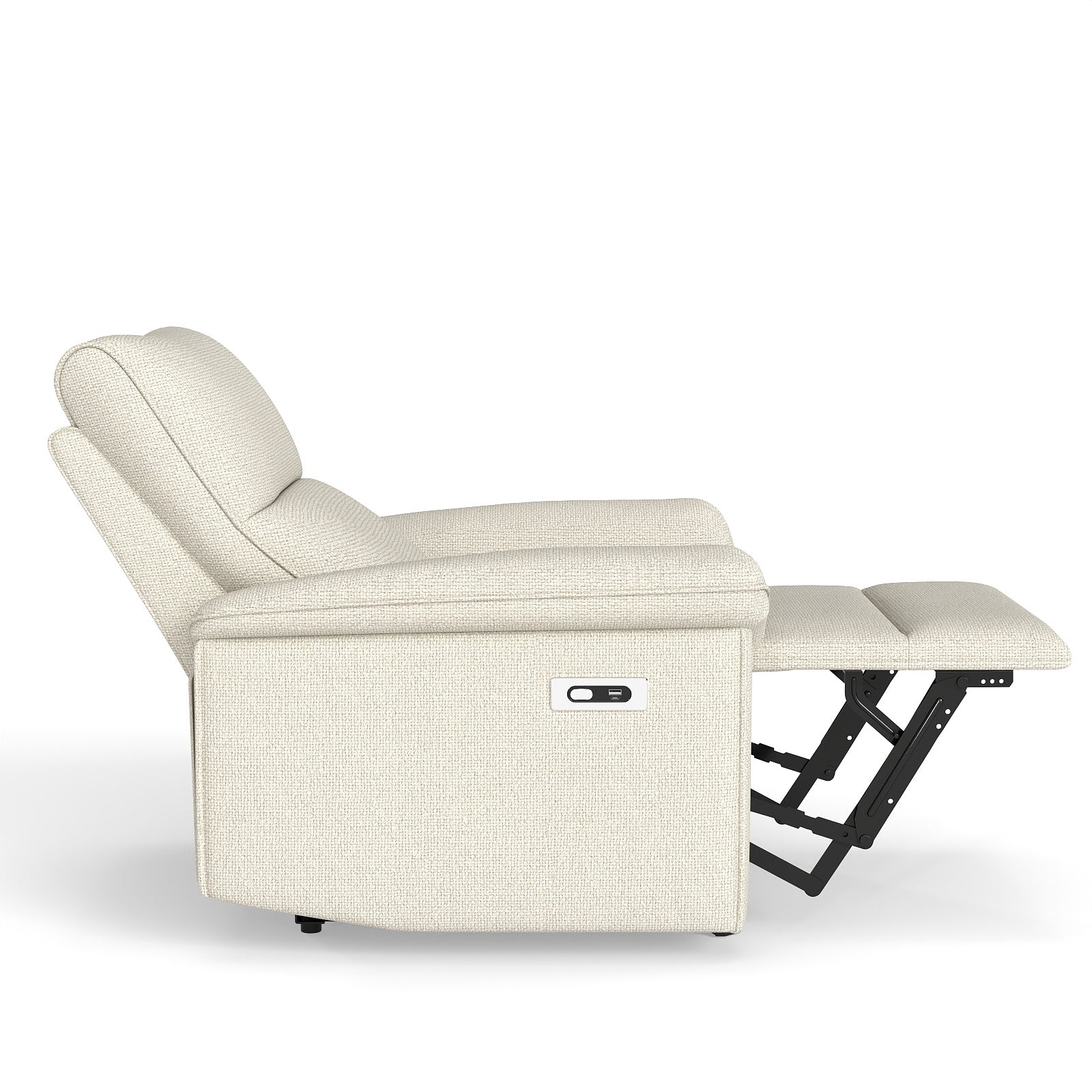 Wall Hugger Recliner - Beige+Grey Zero Wall Power Chair for Living Room