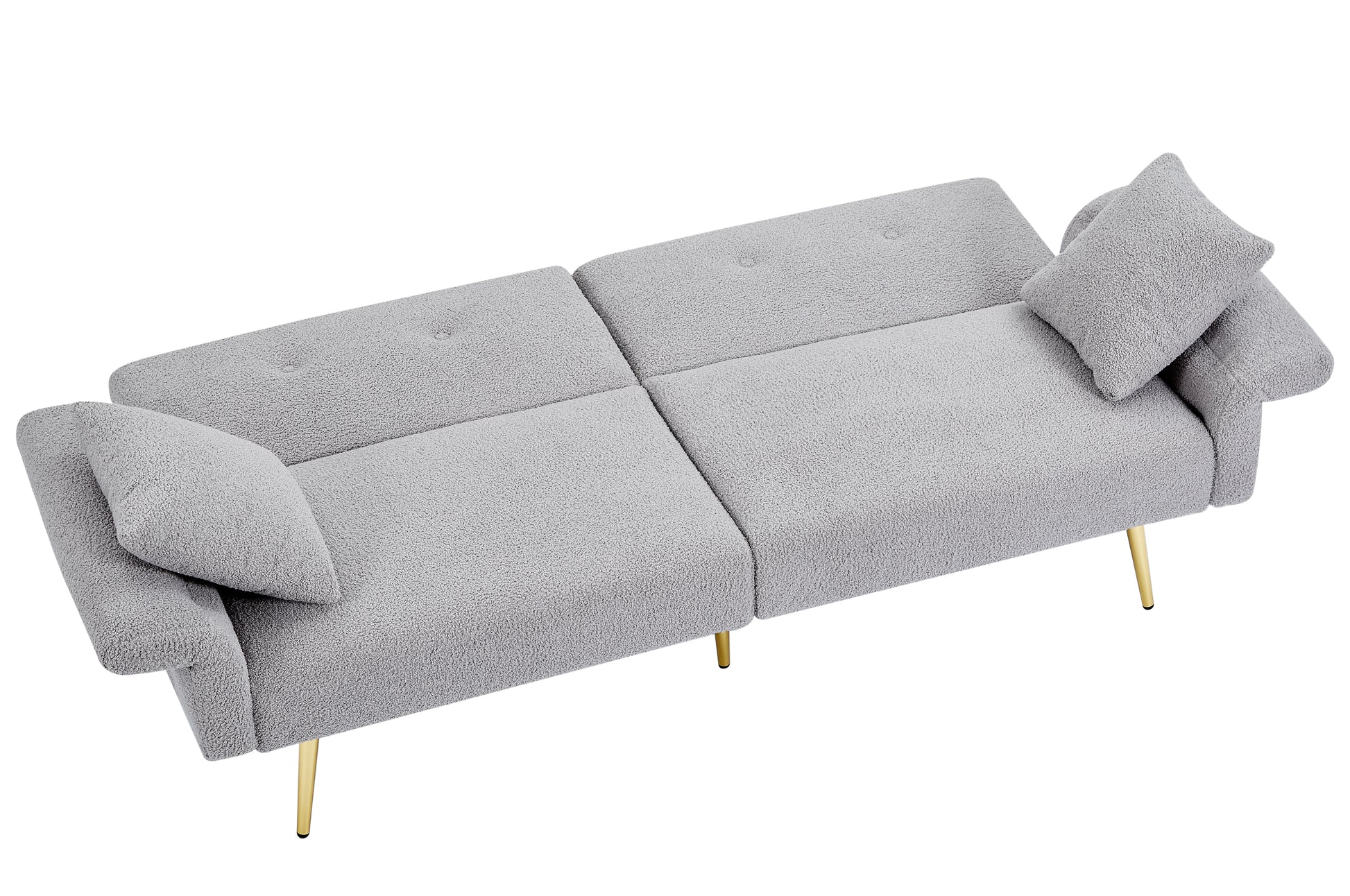 Teddy Fabric Sleeper Loveseat Sofa Bed for Guest Room for Living Room