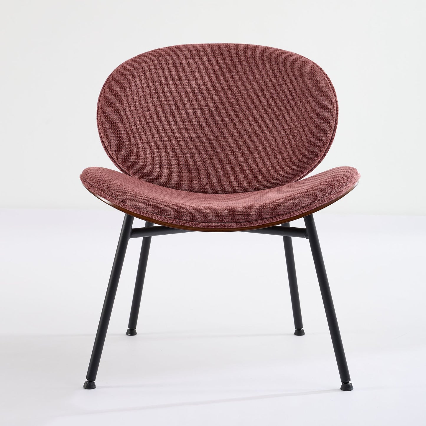 Mid-Century Modern Bean Paste Red Chair - Comfortable Accent Seating