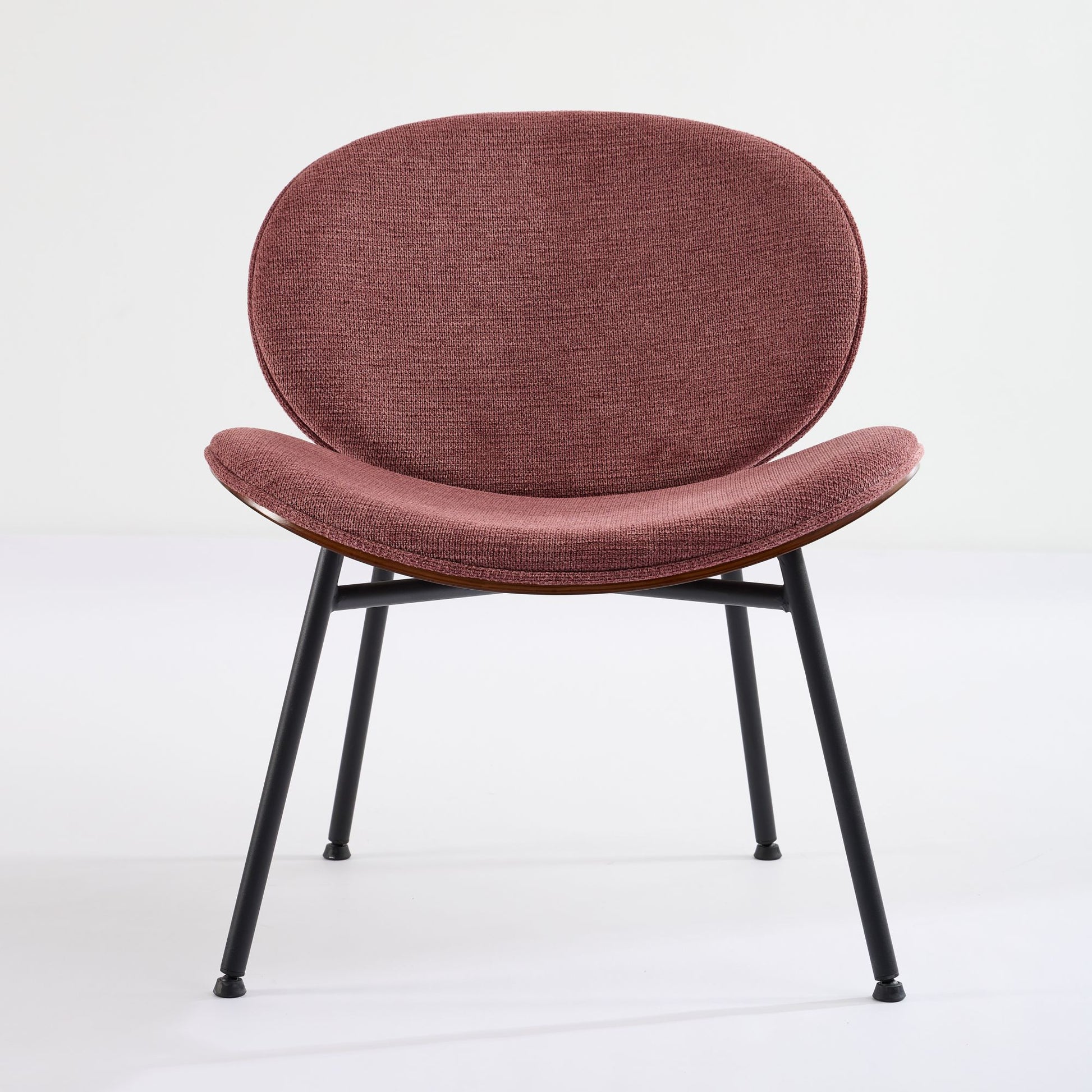 Mid-Century Modern Bean Paste Red Chair - Comfortable Accent Seating