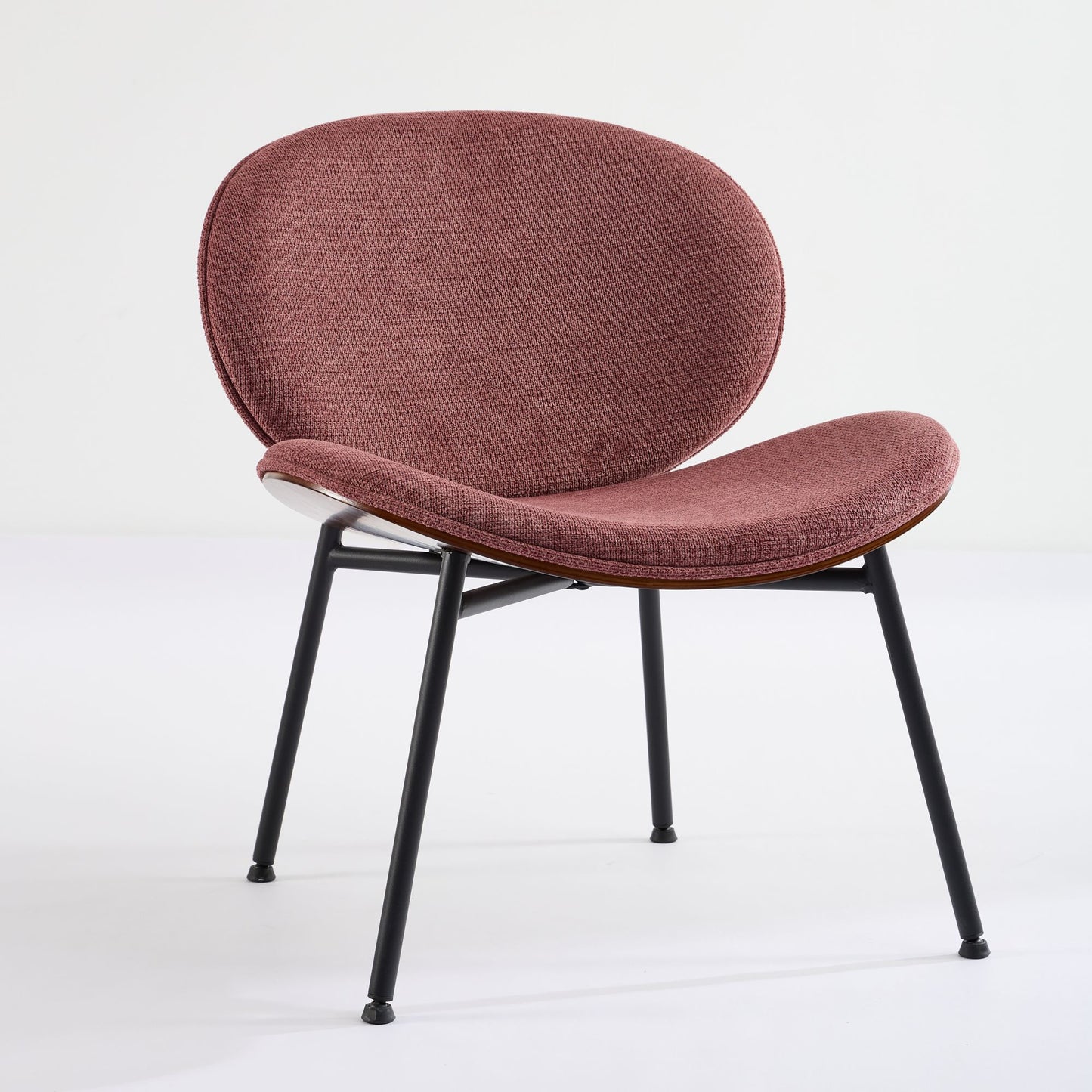 Mid-Century Modern Bean Paste Red Chair - Comfortable Accent Seating