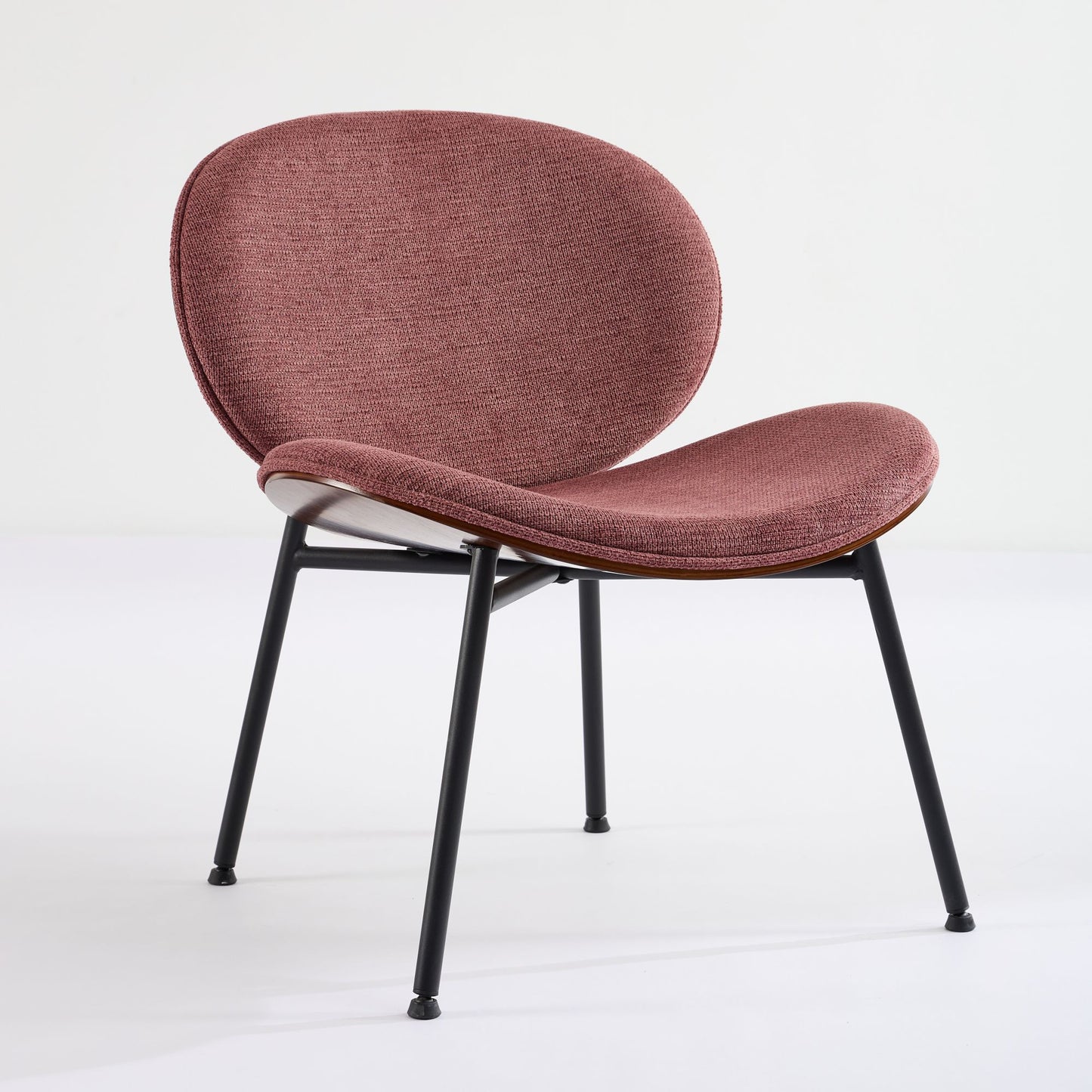 Mid-Century Modern Bean Paste Red Chair - Comfortable Accent Seating