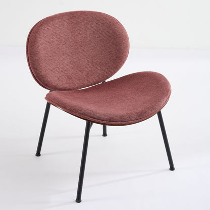 Mid-Century Modern Bean Paste Red Chair - Comfortable Accent Seating