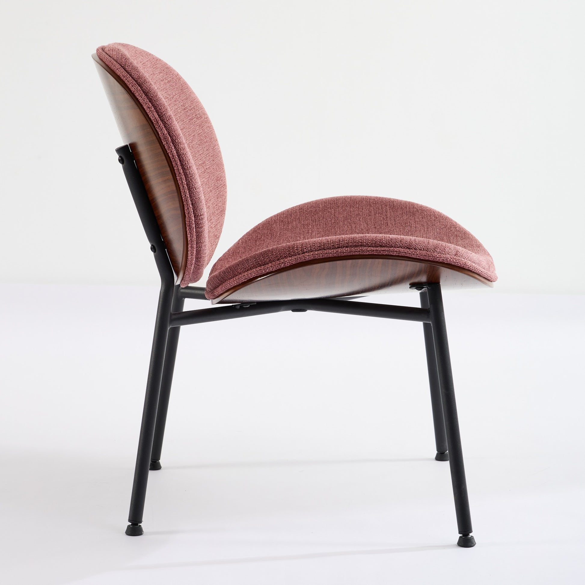Mid-Century Modern Bean Paste Red Chair - Comfortable Accent Seating