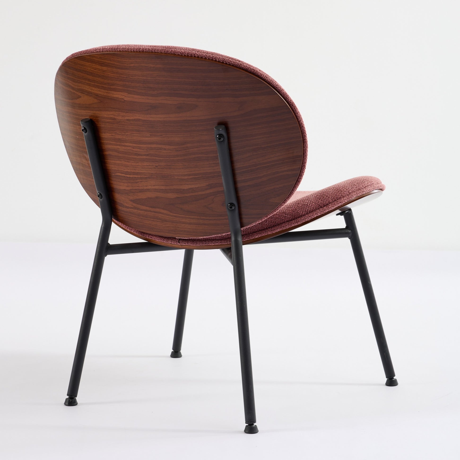 Mid-Century Modern Bean Paste Red Chair - Comfortable Accent Seating