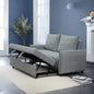 Modern 3 in 1 Sleeper Sofa Couch Bed Pull Out Sofa Bed Convertible Loveseat Light Blue Sleeper Futon with 2 Pillows & Side Storage Pockets, Velvet Sofa Adjustable Backrest, for Living Room