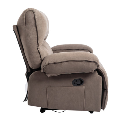 Brown Velvet Recliner Chair - 27.5" Wide Seat