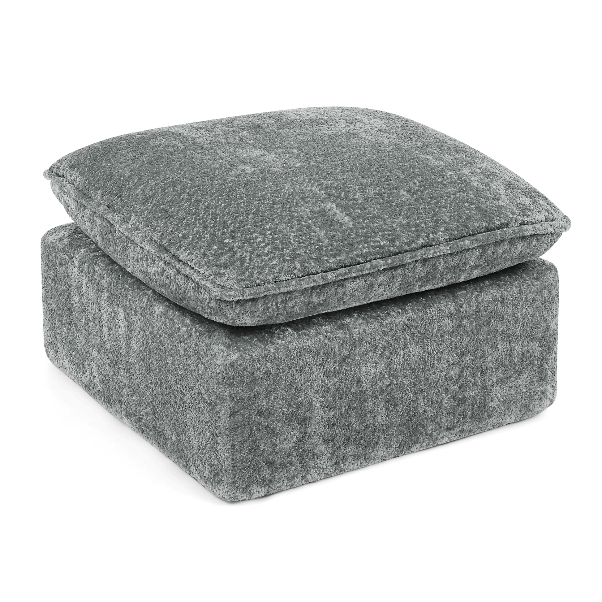 Grey Boucle Modular Sectional Sofa - 6 Seat Living Room