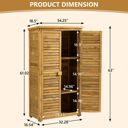 Outdoor Wood Storage Shed - Weatherproof & Secure