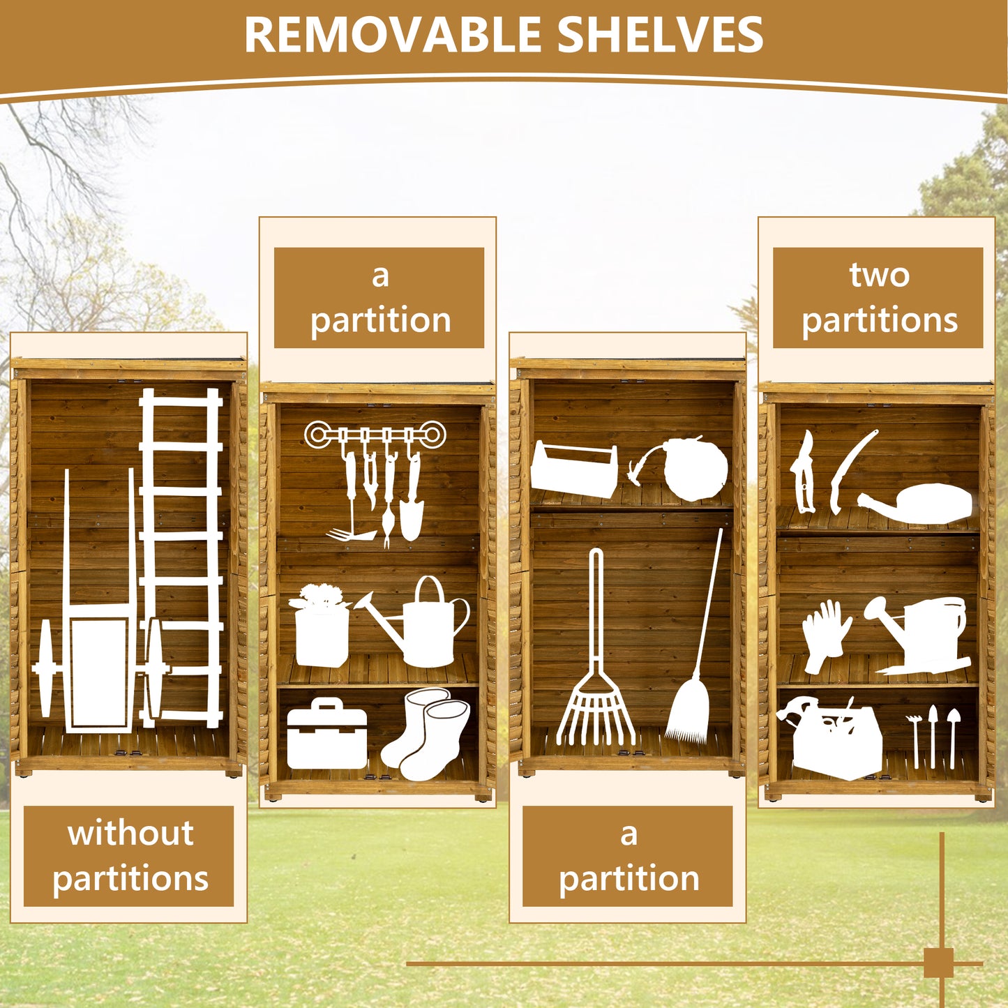 Outdoor Wood Storage Shed - Weatherproof & Secure