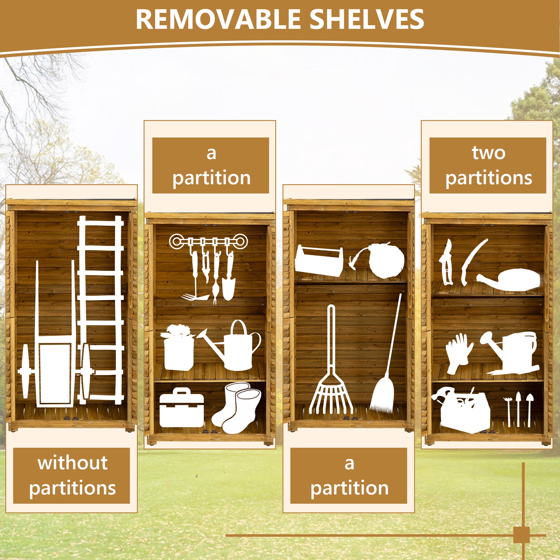 Outdoor Wood Storage Shed - Weatherproof & Secure