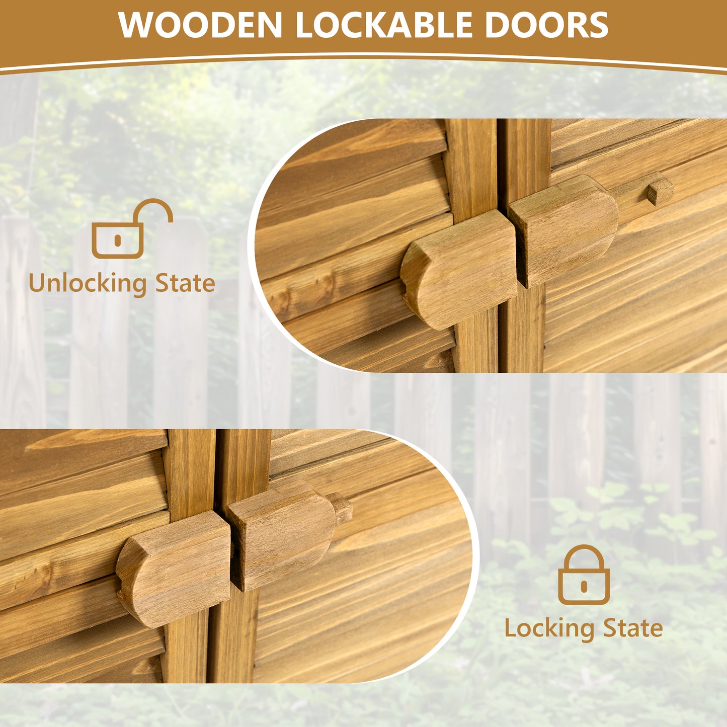 Outdoor Wood Storage Shed - Weatherproof & Secure