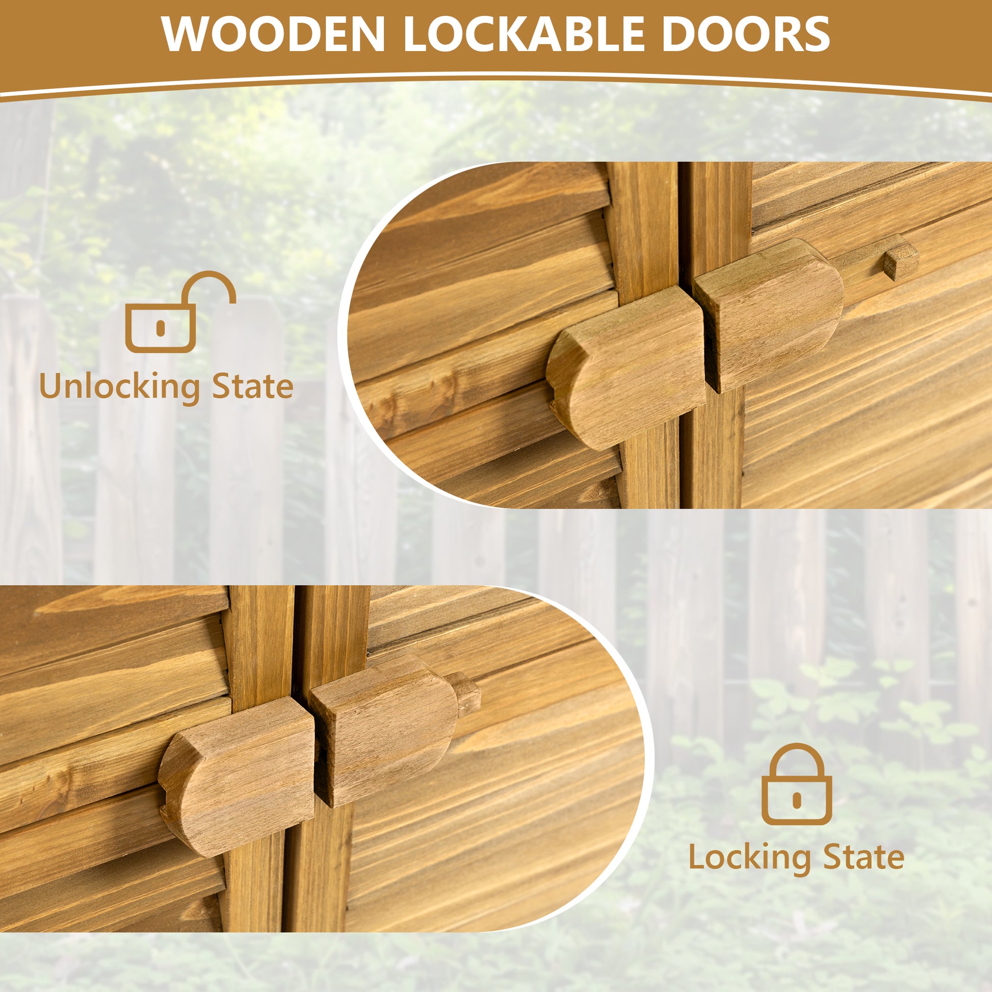 Outdoor Wood Storage Shed - Weatherproof & Secure