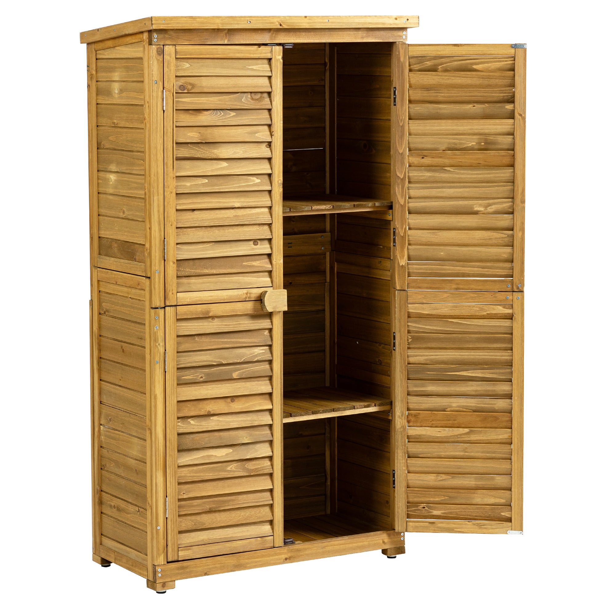 Outdoor Wood Storage Shed - Weatherproof & Secure