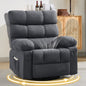 Swivel Rocker Recliner Chair for Adults, 360° Upholstered Manual Recliners for Small Spaces, Single Seat Glider Reclining Chair with Side Pockets, Ergonomic Reading Chair for Living Room, RV, Bedroom