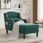 UNITED WE WIN Oversized Chaise Lounge Indoor,Fabric Single Sofa Bed with Wide Seat,Upholstered Lazy Sleeper Armchair,Reading Couch Set for Living Room,Bedroom