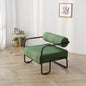 27"L Living room iron sofa chair, lazy individual chair, balcony leisure chair,Modern, Small Space, Easy Assembly(Green)