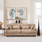 Cloud Couch Modular Sectional Sofa, Modern Loveseat Sectional Couches for Living Room,Deep Seat Modular Couch with Armrests Pillows,Comfy advanced flannelette Sofa for Bedroom(4pillow)