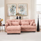 Modular Sectional Sofa Cloud Couch, Deep Seat L Shaped Couch with Ottoman,Sofa Sectional Couches for Living Room, Comfy advanced flannelette Loveseat with 4 Pillows