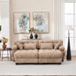 U Shaped Sectional Couches for Living Room,Modular Sectional Sofa Cloud Couch with Ottoman, Deep Seat Loveseat Comfy advanced flannelette Oversized Sofa, Modern Couch with Round Armrests 4 Pillows