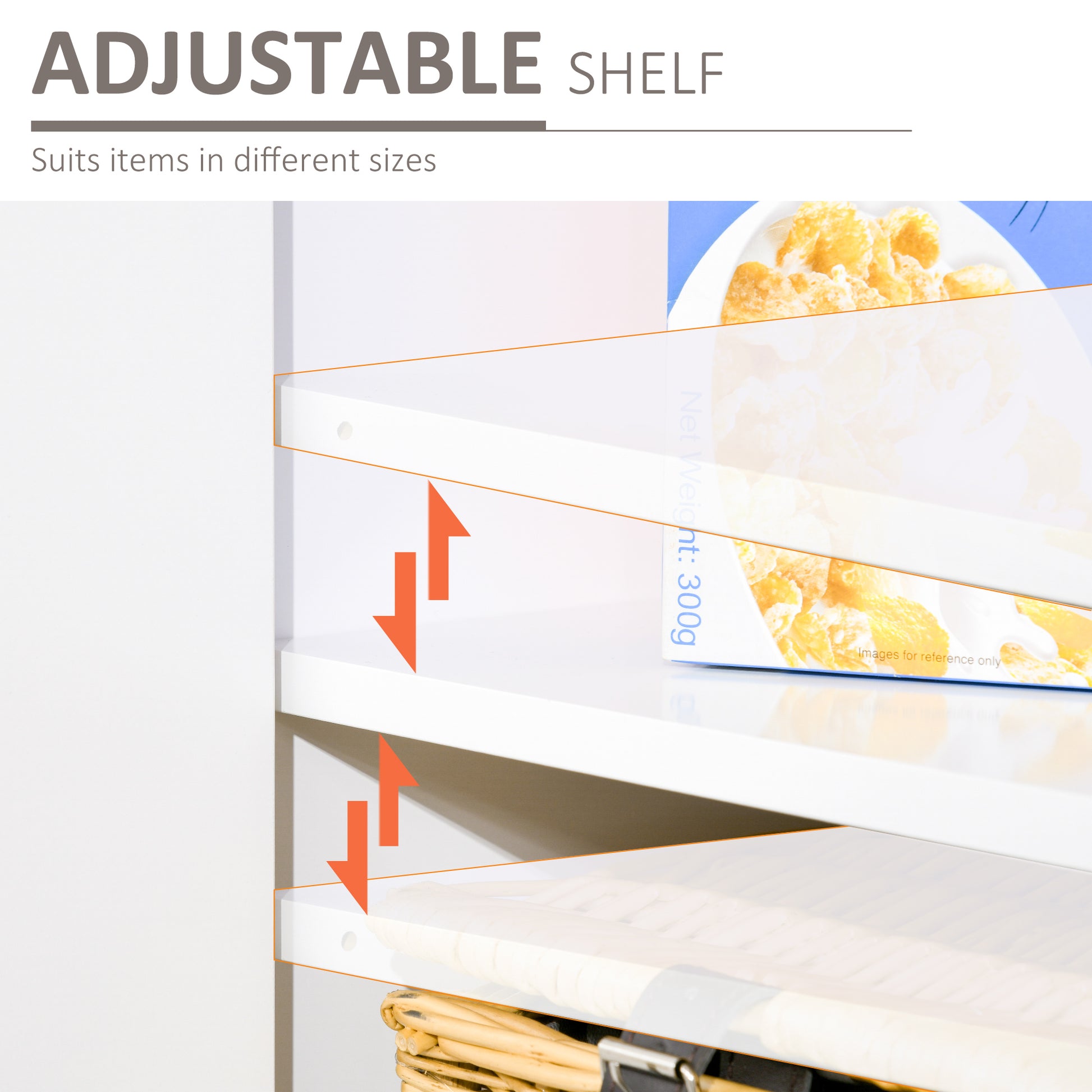 3 Door Natural Sideboard Buffet Cabinet - MDF Steel