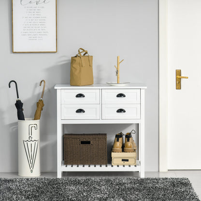 White MDF Sideboard Cabinet - Kitchen Buffet Storage