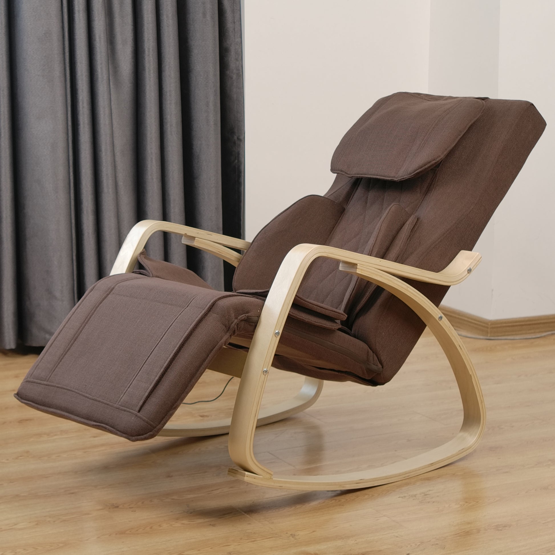Full Massage Recliner - Brown Linen Comfort