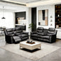 Reclining Loveseat with Middle Console Slipcover, Stretch Loveseat Reclining Sofa Covers (BLACK, 2 +3 Seat Recliner Cover with Console)