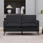 TS Cat paw leather upholstered sofa loveseat ,Nordic retro light luxury living room balcony bedroom single casual sofa chair (black)