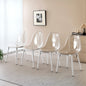 dining chair,set of 4,metal leg,PET plastic seat