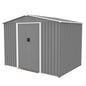 8x6 FT Outdoor Tool Storage Shed with Metal Foundation & Lockable Doors,  All Weather Metal Sheds for Garden, Patio, Backyard, Lawn, Gray